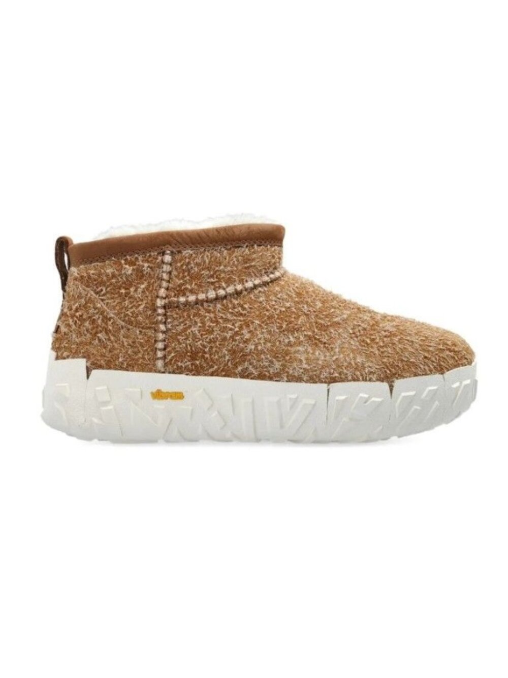 UGG Classic Ultra Mini Suede Textured Boots Wool Chestnut Mens EU 41 US 8 NEW